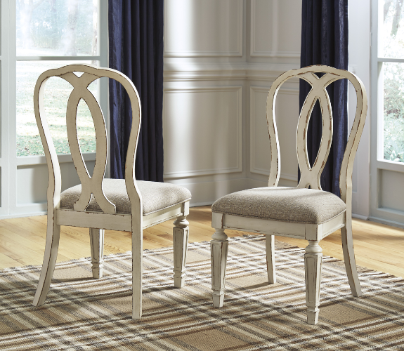 White cloth dining deals chairs